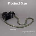 Camera Strap Rope, 40 Inch Climbing Rope Camera Neck Strap Shoulder Wrist Straps for Mirrorless Micro Single Cameras (Green)