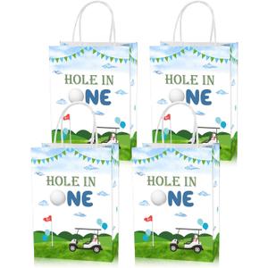 Roselush 16 Pcs Hole in One Golf 1st Birthday Goodie Bag,Club Ball Golf 1st Bday Gift Snacks Treat Candy Party Favors Bags for Kids First Birthday Party Decorations Supplies
