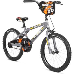 Vortax Bike, 20 Inch Bike for Kids Ages 7-13, Durable Steel BMX Frame, Adjustable Seat Grows with your Child, Removable Training Wheels, Hand and Coaster Brake, Easy Assembly, Training Bicycle