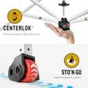 CROWN SHADES 10x10 Pop Up Canopy - Beach Tent with One Push Setup - Easy Outdoor Sun Shade for Events, Parties, Camping - Gazebo with STO-N-Go Cover Bag, Silver Coated Top, Red