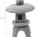 DOITOOL Simulated Stone Mini Pavilion Statue Miniature Garden Ornament Zen Garden Accessory Pagoda Statue Fish Tank Ornament Zen Decor Crafts Resin Sculpture Glass