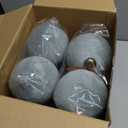 PullCrease 12 Pcs Velvet Christmas Ball Ornaments - 4 Inch Flocked Christmas Tree Balls Decorative Hanging Ornaments for Xmas Tree, Wreath, Garland or Wedding Holiday Party Decoration(Gray Blue)