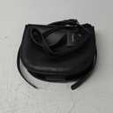 Cinpode Ribbon Shoulder Bag, Small Leather Crossbody Bags Crescent Hobo Handbag Designer Purse with Adjustable Strap, Black