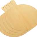 Pack of 3 Wooden Pizza Peel, 12 Inch Pizza Spatula with Wood Handle Suitable for 12"x12" Pizzas, Round Wooden Cutting Boards for Baking Homemade Pizza, Bread, Cheese, Fruit