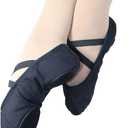 Danzcue Adult Split Sole Canvas Ballet Slipper (Black)