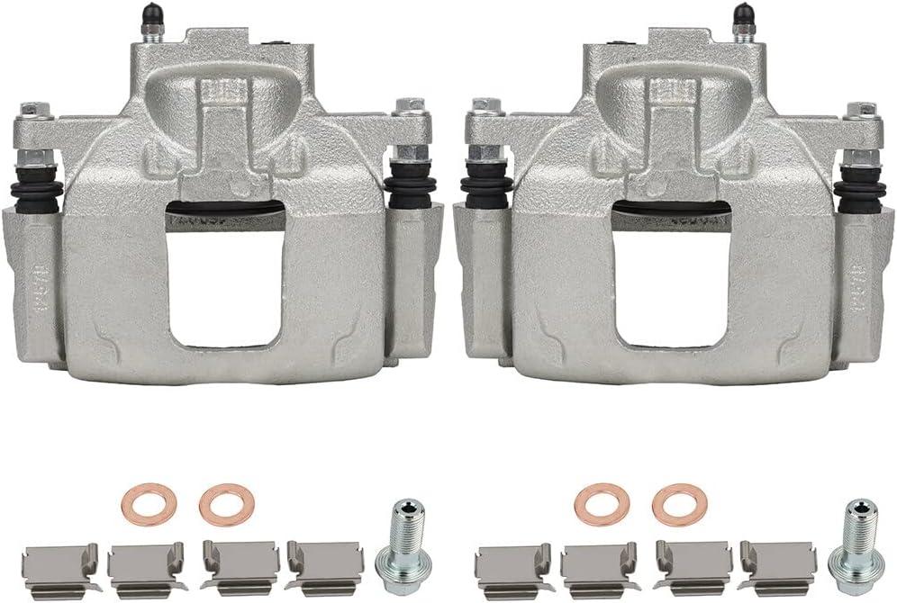 cciyu Front Left & Right Brake Calipers With Bracket 18B5045 18B5044 For Chrysler 2008-2012 For Dodge 2007-2016 For Jeep 2007-2012 For Ram 2012 For Volkswagen 2009-2012 (2PCS)