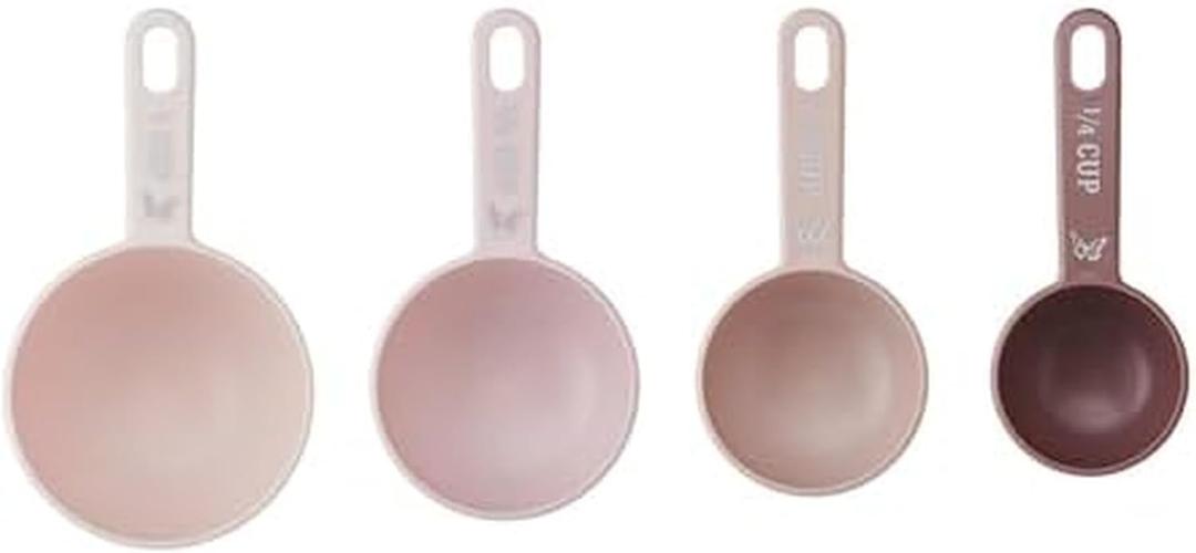 2 x Dolly Parton Blush Nesting Measuring Cups with Butterfly Accents, Perfect Baking Gift, Easy-Read Markings, Set of 4, 1/4, 1/3, 1/2 and 1 Cup Sizes