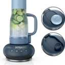 Ninja BlendBOSS | Personal Smoothie Blender and Tumbler | 26oz Travel Tumbler w/Leakproof Lid & Intergrated Chug Spout | AutoIQ Technololgy | 1200 Peak Watt | Cyberspace