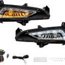 LED&DRL Fog Light Fit For 2016 2017 2018 Hyundai Tucson, A Pair Of Front Bumper Fog Lamps With Clear Lens And Covers