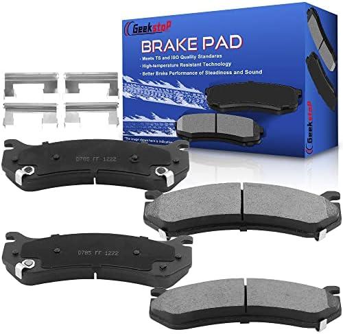 Set of 4 Front Ceramic Brake Pads for 1999-2006 Chevy Silverado 1500/GMC Sierra 1500, 2000-2006 Suburban 1500/Yukon XL 1500, 2001-2006 Chevy Tahoe/Yukon XL, 2002-2006 Cadillac Escalade