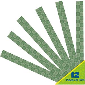 Eureka 845690 S'Cool Era Green Smiles Decorative Classroom and Bulletin Board Trim for Teachers, 2.25" Wide with 37 Feet Total, 12 Strips