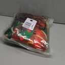 Moukeren 4 Pcs Green Christmas Chair Covers Set Stretch Removable Washable Christmas Dining Chair Seat Covers for Home Hotel Dining Room Kitchen Banquet Wedding Xmas Party Decor