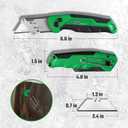 SK Folding Utility Knife with Additional Wire Cutter, Quick Change Box Cutter, Blade Storage in Handle, Extra 4 SK2M Blades Included