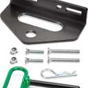 Zero Turn Trailer Hitch With Hitch Pin, 1/4"(6mm) Thick Heavy Duty Steel Universal Lawn Mower Towing Hitch Kit With Pin, Versatile Chain Slot Rugged Hitch Included Carriage Bolt & R Clip Black & Green