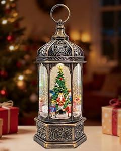 Extra Large Musical Nutcracker Christmas Tree Snow Globe - Lighted Christmas Snow Globes Lantern with Swirling Glitter, LED Lights, 8 Classic Songs, Xmas Decorations Gift for Adults Men and Women
