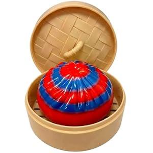 Dumpling Squeeze Fidget,Soft PU Stress Relief Squeeze Ball for Adults,Slow Rising Squishy, Cute Anxiety Relief Decompression,PU Materia Fidget for Office or Party Favor,1 Pack(D)