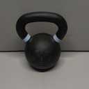 Yes4All Powder Coated Kettlebell, Cast Iron Core Kettlebells with Non-Slip Handle & Flat Bottom for Conditioning, Heavy Duty for Strength Training, 9lb to 71lb - Single & Pair (G - Light Blue - 16 KG / 35 LB)