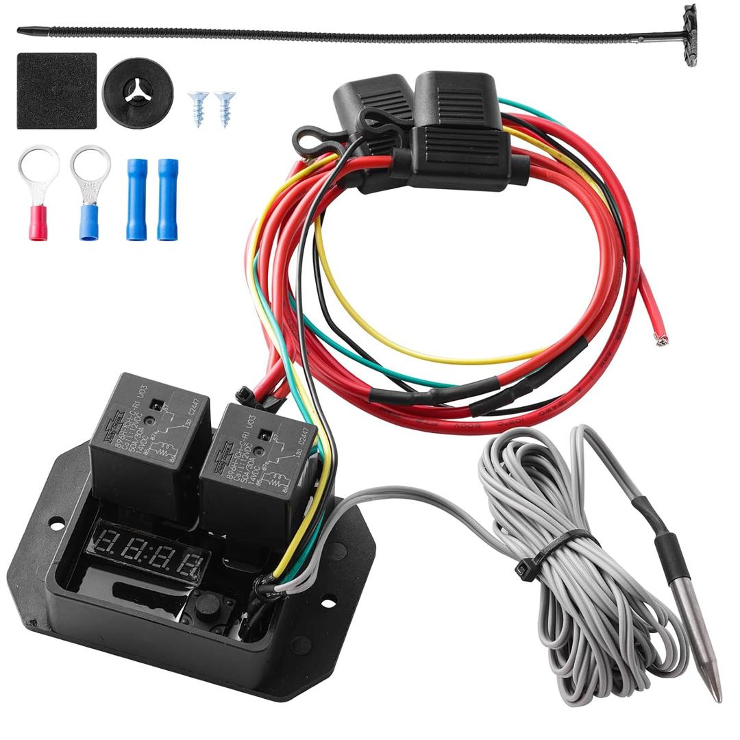 Digital Radiator Fans Controller Swith 12V and 24V, Adjustable Temperature Range Compatible with Davies Craig 0444