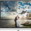 Canvas Floater Frame for Paintings, Fits Up to 1.25" Deep Canvas, DIY Floating Picture Frame for Canvas Prints, Wall Art Frame for Modern Home Dcor, Studio Display and Gallery Hanging Black 24x24