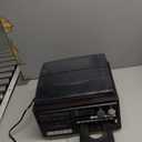 9-in-1 Retro Turntable with Built-in Speakers, Reocrd Player with Bluetooth, AM/FM Radio, CD, Cassette, USB/SD Playback, Remote Control, and Headphone Jack (Dark Brown)