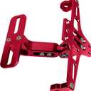 Universal Motorcycle License Plate Holder Bracket with Light Aluminum Alloy Tail Tidy Adjustable Fender Eliminator Kit Replacement for Kawasaki Yamaha Honda Suzuki Bmw Ducati (Red)