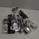 Panasonic Cordless Phone with Advanced Call Block, Link2Cell Bluetooth, One-Ring Scam Alert, and 2-Way Recording, Answering Machine, 5 Handsets - KX-TGF975B (Black/Silver Trim)