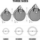 BALEINE Wreath Storage Container, 2 Pack Christmas Wreath Storage Bag with Tear Resistant PE Material and Reinforced Handle for Holiday Xmas (Grey, 30"x8")