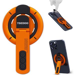 3-in-1 Magnetic Phone Grip Stand with 360 Rotation Angle Adjustment, Silicone Finger Ring & Fidget Toy Design, Gym Dual-Sided Magnetic Phone Kickstand for All Phones