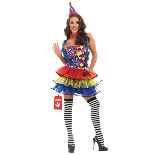 fun shack Clown Costume for Women, Colorful Attire for Parties and Events, Fun Outfit for Dress Up