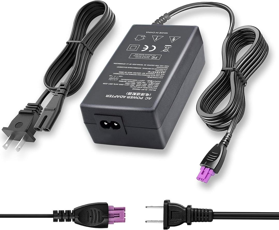BURFLO 32V 1560mA 0957-2105 Ac Adapter for HP Photosmart 0957-2269 B210 C7250 C7280 C310 Printer, Compatible with HP Officejet 2620 4500 6000 6500 7500A Series Power Supply Cord