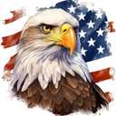 2Pack American Flag Eagle Bumper Vinyl Decal 4.72"x5.12", Patriotic Sticker for Car, Truck, SUV, Window, Laptop - Waterproof & Durable Car Decal Sticker |#AZ103
