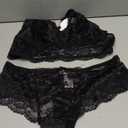 Avidlove Lingerie Set for Women Lace Bra and Panty Sets Sexy Underwear Bralettes Lingerie Outfits (Large, Black)