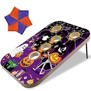 Cornhole Sets 4 x 2 ft with 8 Bean Bags Regulation Size, Corn Hole Games for Adults Outdoor Bean Bag Toss Game