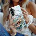 DEENAKIN for Samsung Galaxy S24 Plus Case Cute,Aesthetic Tortoise Shell Ocean Costal,Compatible with Magsafe,Trendy Unique Retro Turtle Magnetic Slim Shockproof Protective Phone Cover for Women Girl