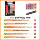 Kuject Heat Gun for Shrink Tubing, 820PCS Solder Seal Wire Connectors & Heat Shrink Tubing Kit, Waterproof Heat Shrink Wire Connectors Kit with Mini Heat Gun for Marine Automotive Wiring, AWG 26-10
