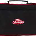Berkley Jar Bait Folder, 16 Jars Not Included, Black and Red, Fishing Storage Soft Tackle Bag, Bait and Tackle Accessories Container for Anglers