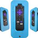 Stops Dog Chewing | Kid-Proof | Locks Battery Compartment | Shock-Absorbing Remote Cover | Prevents Remote Loss | Protective Case for Roku Voice Remote