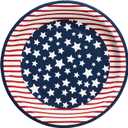 4 x X&O Paper Goods Disposable American Flag Themed Dinner Plates, 8pc, 10.5" D