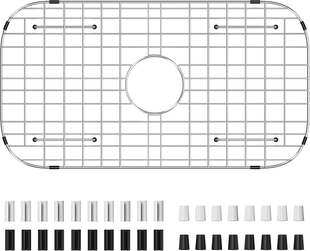 Stainless Steel Sink Protector Grid 26-1/16" x 14-1/16" (Centered Drain)