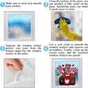 2 x JarThenaAMCS Valentine's Day Window Cling Stickers Red Black Pink Heart Plant Rose Flower Double-Sided Reusable Window Decals for Party Home Office Classroom Decoration, 4 Sheets