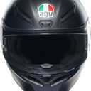 AGV K1 S Solid Gloss Full Face Motorcycle Racing Helmet, Matte Black, Medium