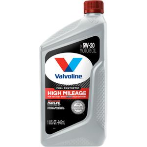 Valvoline Full Synthetic High Mileage with MaxLife Technology 5W-20 Motor Oil 1 Quart