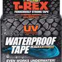 T-REX Heavy Duty Waterproof and Repair Tape for Wet or Rough / Dirty Surfaces Including Underwater, Leaks and More, 2" x 5', Black, 1-Roll (285988) (2 inch wide)