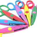 UCEC Craft Scissors Decorative Edge, Zig Zag, Kids Safety Design Pattern Scissors for Kids Toddler Adults, Crafting Scrapbooking Supplies for School, 6 Pack (Style 1)