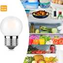 G40 Led Low Wattage Bulb 3W Equivalent 25 Watt Light Bulbs, Standard E26 Small Power, Frosted, Warm White 2700K, Dimmable for Bathroom Bedside Accent Lamps Appliance Bulb Refrigerator Pack of 4