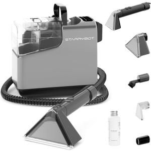 Portable Carpet Cleaner Machine with Steam and Heating Techology,13Kpa Powerful Suction with Versatile Tools for Pets, Couch, Car,Self-Cleaning