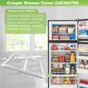 240364790 Refrigerator Crisper Shelf Frame Compatible with Frigidaire Refrigerator, Crisper Pan Cover Replaces AP4393266 240364718 240364767 AH2361226 Refrigerator Drawer Cover(No Glass)