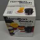 Hamilton Beach Breakfast Sandwich Maker with Egg Cooker Ring, Customize Ingredients, Perfect for English Muffins, Croissants, Mini Waffles, Perfect White Elephant Gifts, Black (25477) (Single)