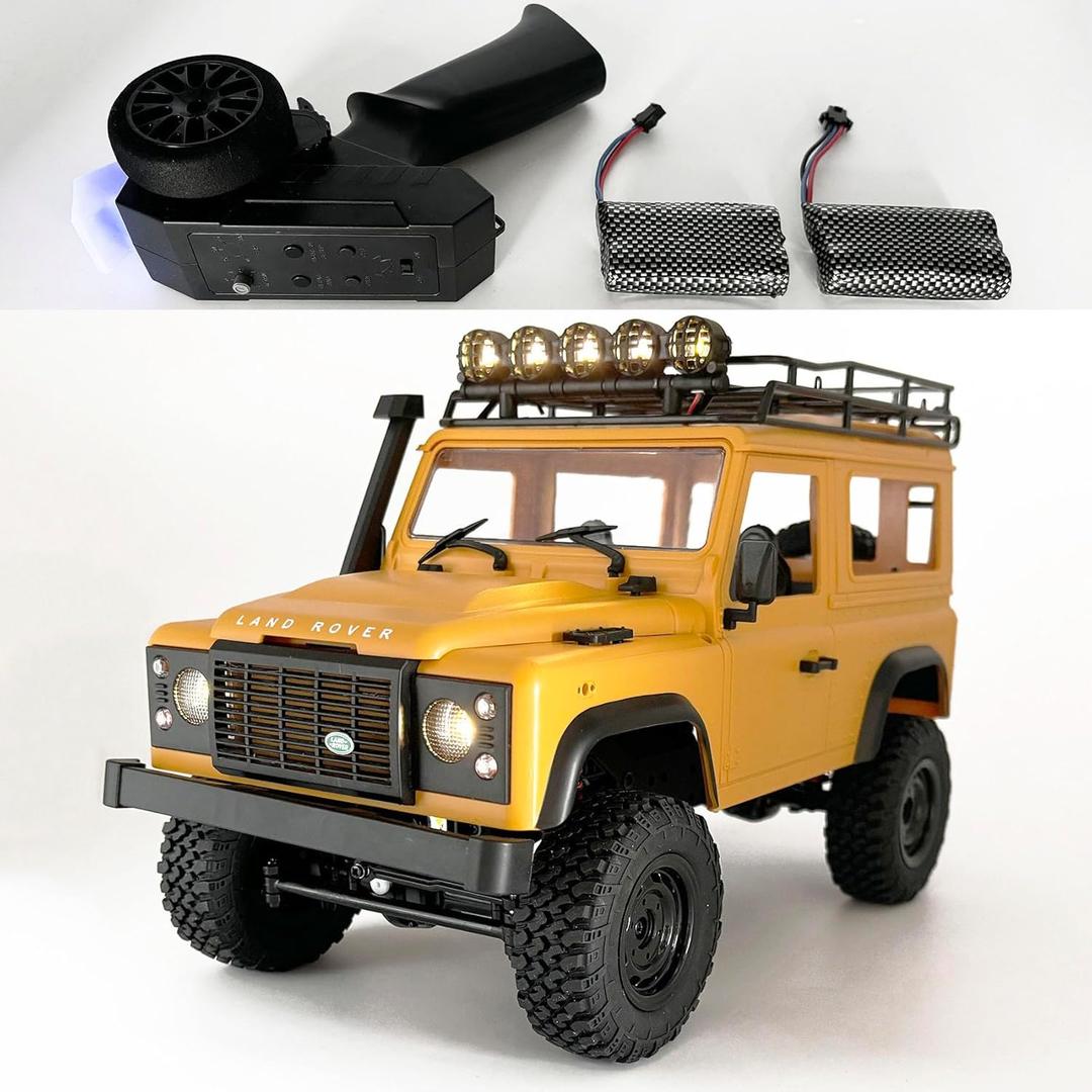 WPLDEWAN 1/12 RC Crawler MN98 Remote Control Truck Off Road RC Rock Crawler 4x4 Land Rover All Terrain Hobby Climber for Adult 2 Speed Full Proportional 280 Motor Upgraded Chassis 2 Batteries