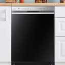 Dishwasher Original Color Dishwasher Magnet Cover for The Front, Pure Black Vinyl Magnetic Decal for Refrigerator Sticker, Black Home Appliance Panel Decal 23" W x 26" H Magnetic